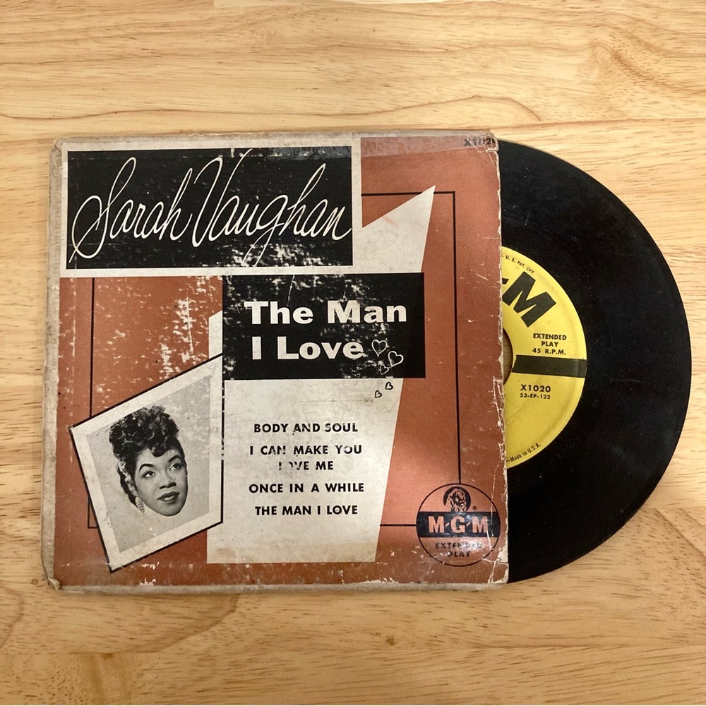 Vintage 1950s Jazz Sarah Vaughan MGM The Man I Love US 7" EP - Picture 2 of 16